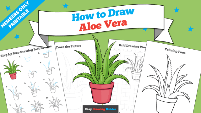How to Draw Aloe Vera Printable Thumbnail