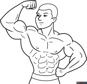 Free Printable Bodybuilder Coloring Page