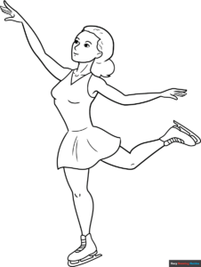 Free Printable Ice Skating Coloring Page