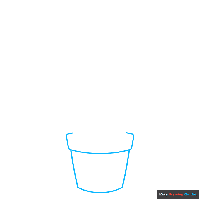 Aloe Vera step-by-step drawing tutorial: step 1