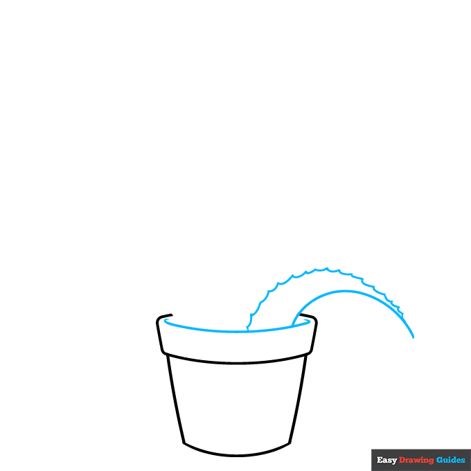 Aloe Vera step-by-step drawing tutorial: step 2