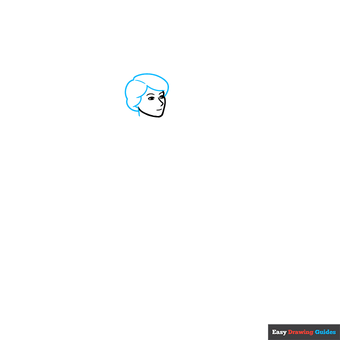 Archer step-by-step drawing tutorial: step 2