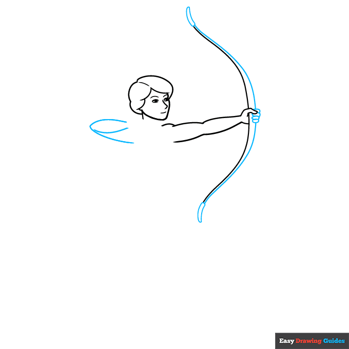 Archer step-by-step drawing tutorial: step 4