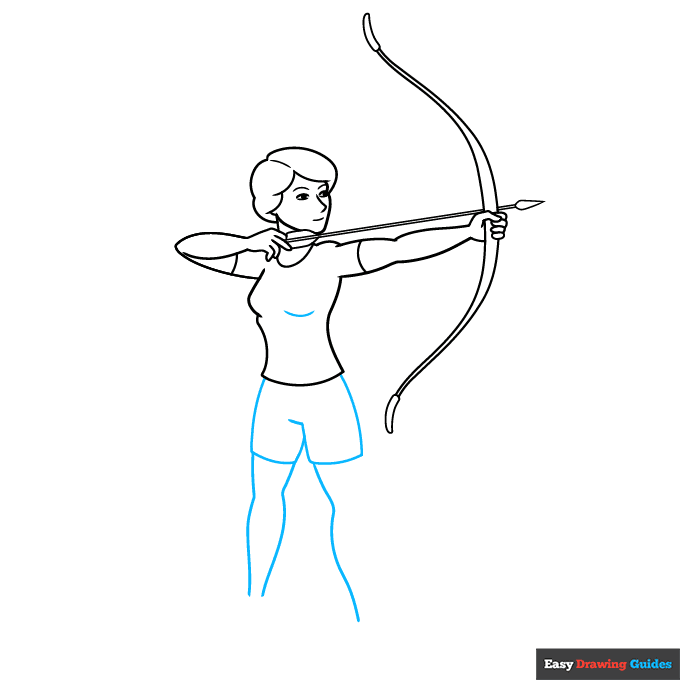 Archer step-by-step drawing tutorial: step 7