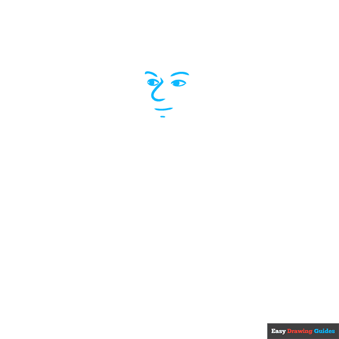 Bodybuilding step-by-step drawing tutorial: step 1