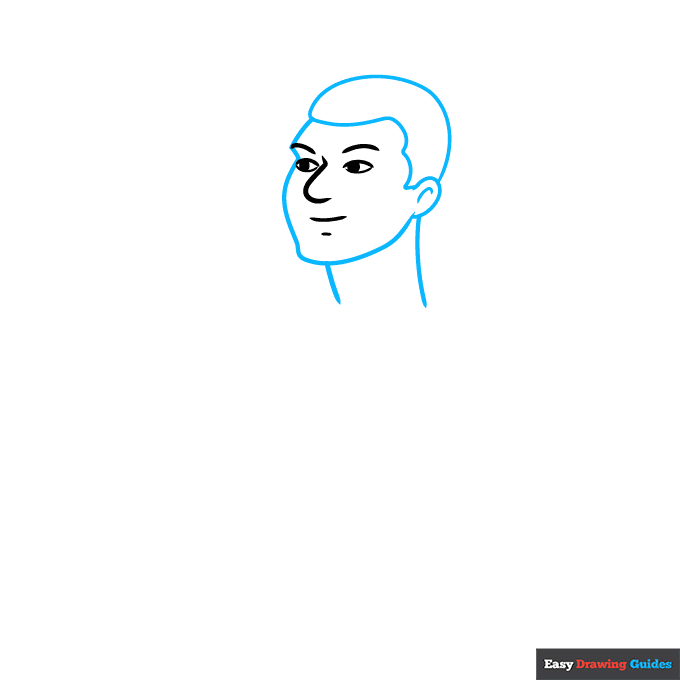 Bodybuilding step-by-step drawing tutorial: step 2
