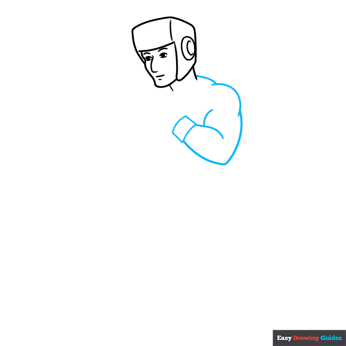 Boxing step-by-step drawing tutorial: step 3