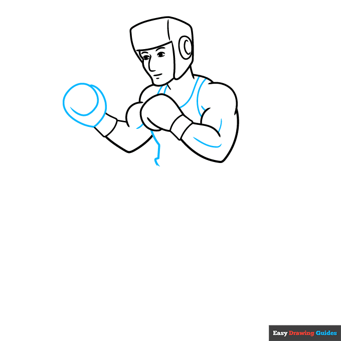 Boxing step-by-step drawing tutorial: step 5