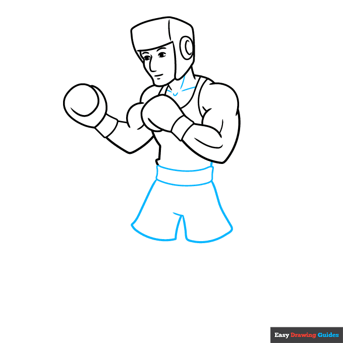 Boxing step-by-step drawing tutorial: step 6
