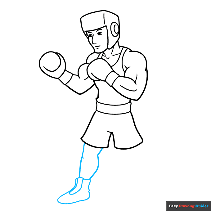 Boxing step-by-step drawing tutorial: step 7