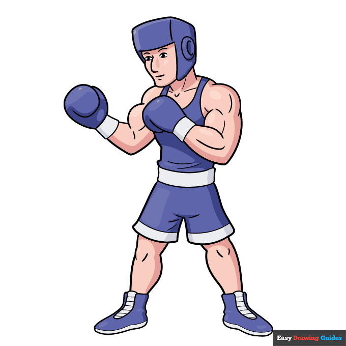 Boxing step-by-step drawing tutorial: step 11