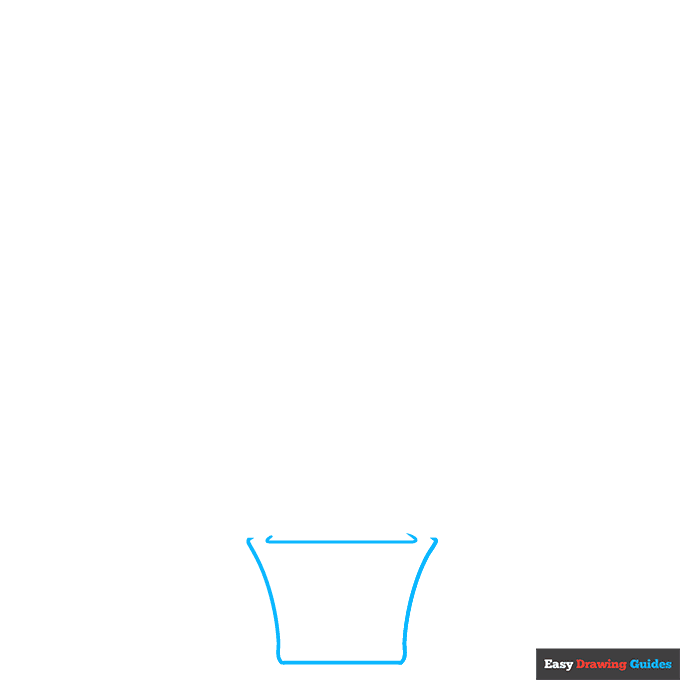 Bromeliad step-by-step drawing tutorial: step 1