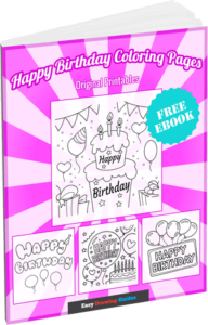 Happy Birthday Coloring Pages 3D Cover Image