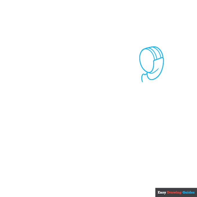 Fencing step-by-step drawing tutorial: step 1