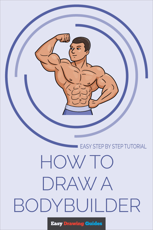 How to Draw a Bodybuilder Pinterest Image