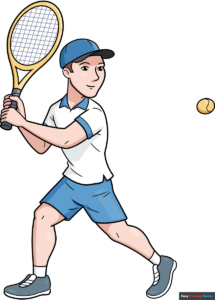 How to Draw a Tennis Player Featured Image