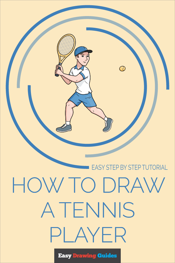 How to Draw a Tennis Player Pinterest Image