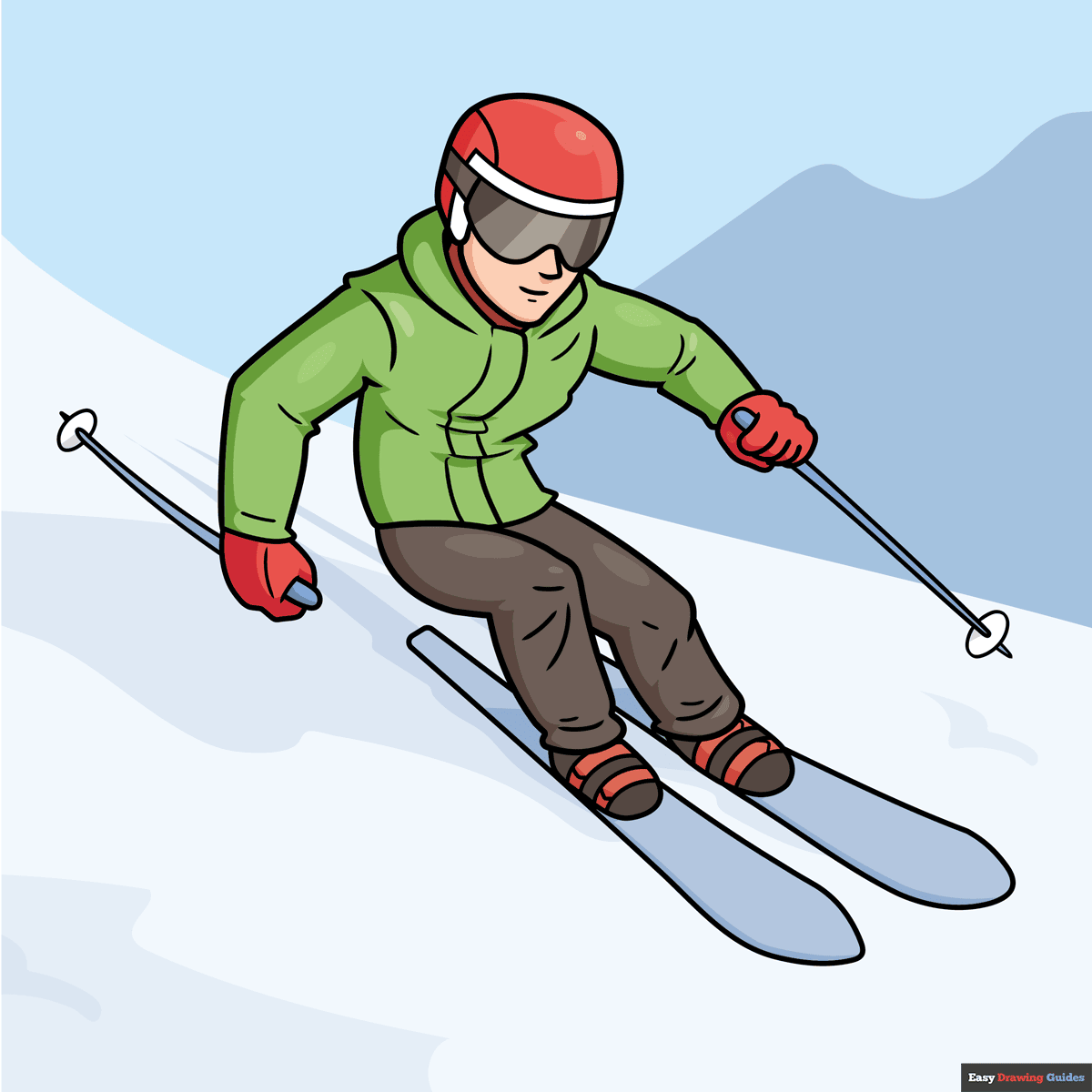 How to Draw Skiing Featured Image