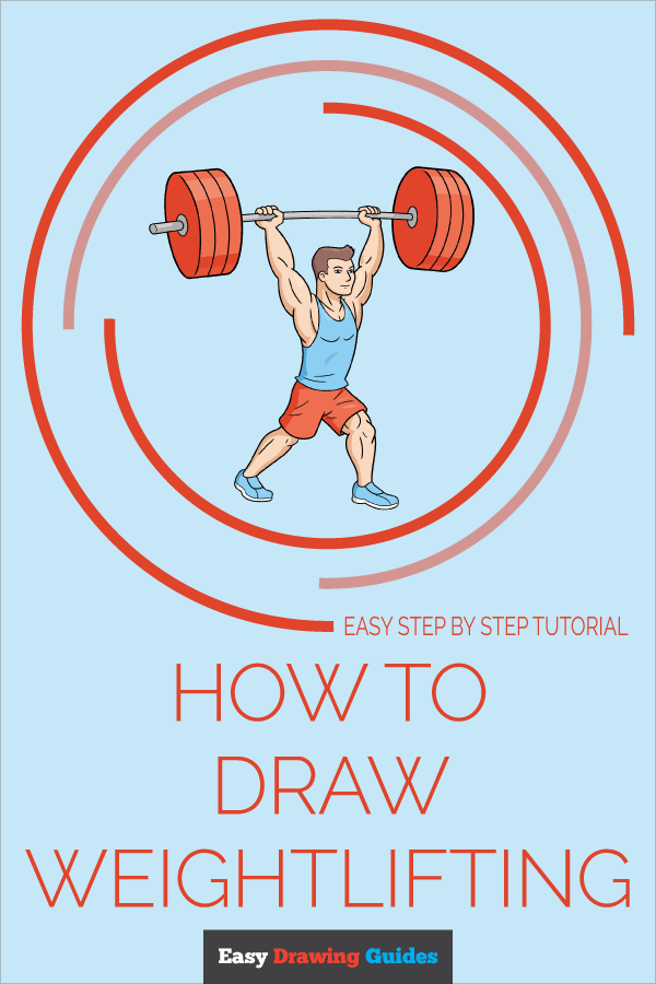 How to Draw Weightlifting Pinterest Image