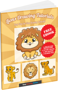 Lions Drawing Tutorials - 3D eBook cover