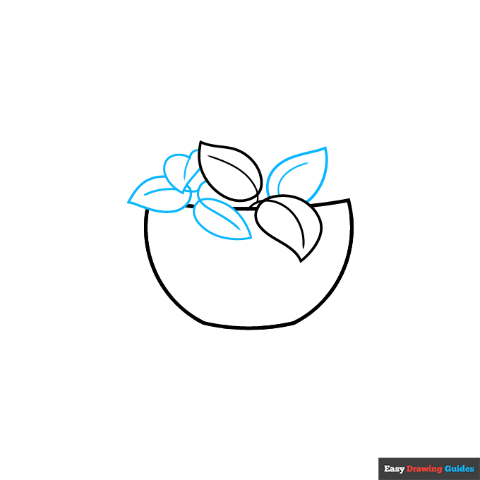 Pothos Plant step-by-step drawing tutorial: step 2