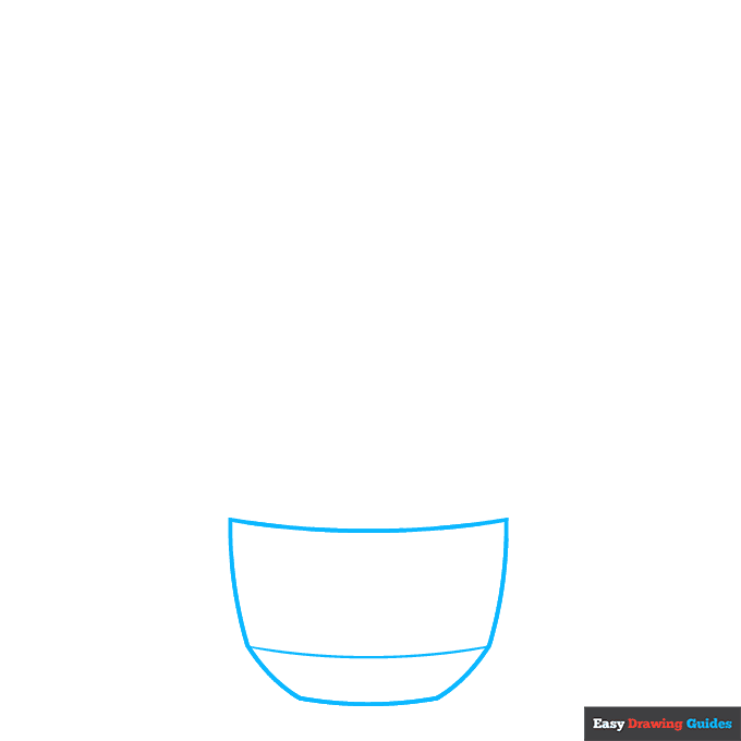 Spider Plant step-by-step drawing tutorial: step 1