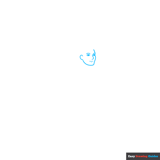 Weightlifting step-by-step drawing tutorial: step 1