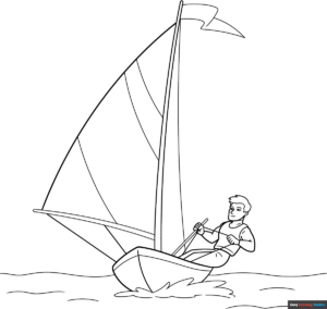 Free Printable Sailing Coloring Page