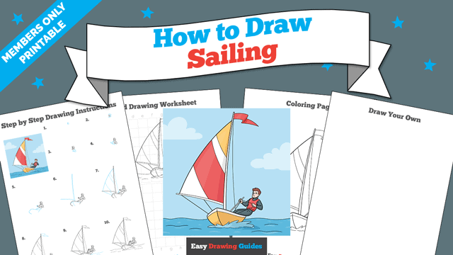 How to Draw Sailing Printable Thumbnail