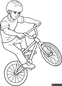 Free Printable BMX Rider Coloring Page