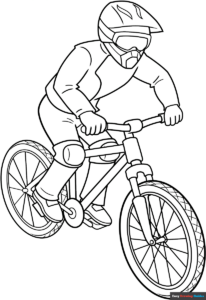 Free Printable Mountain Biker Coloring Page