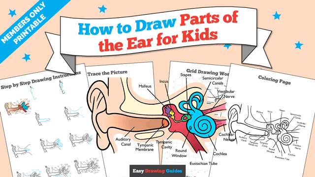 How to Draw Part of the Ear for Kids Printable Thumbnail