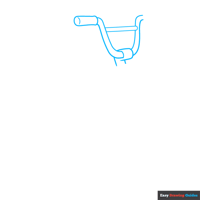 BMX Bike step-by-step drawing tutorial: step 1
