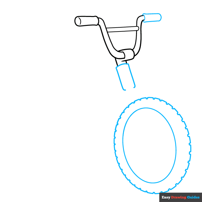 BMX Bike step-by-step drawing tutorial: step 2