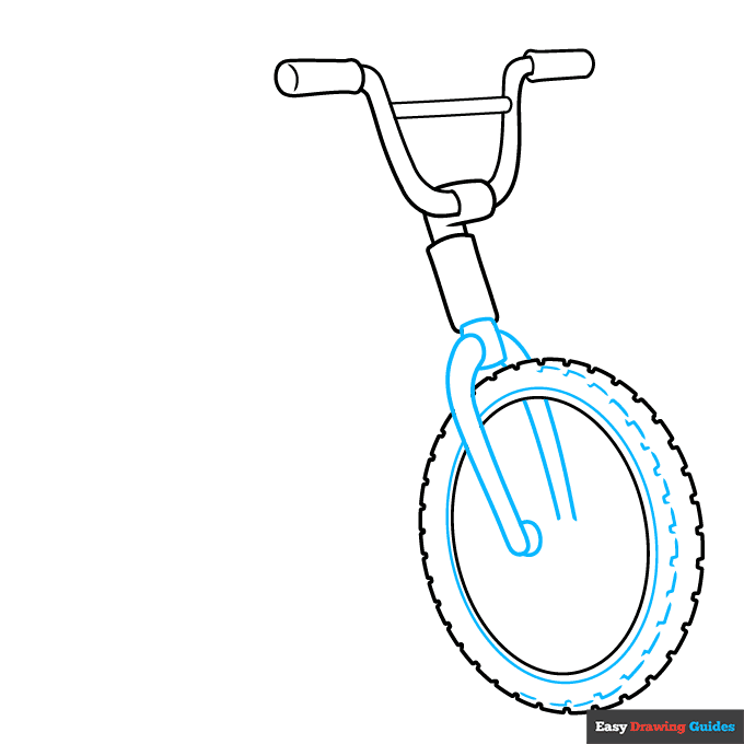 BMX Bike step-by-step drawing tutorial: step 3