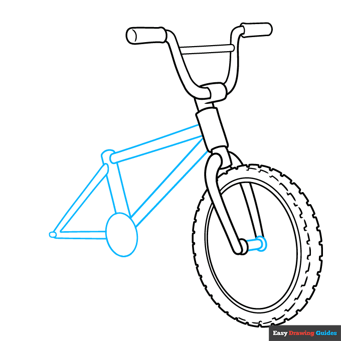 BMX Bike step-by-step drawing tutorial: step 4
