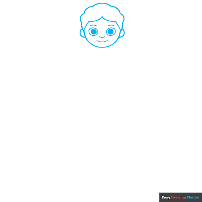 Body Parts Diagram for Kids step-by-step drawing tutorial: step 1