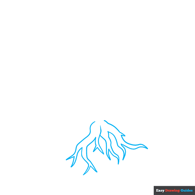 Parts of a Tree step-by-step drawing tutorial: step 1
