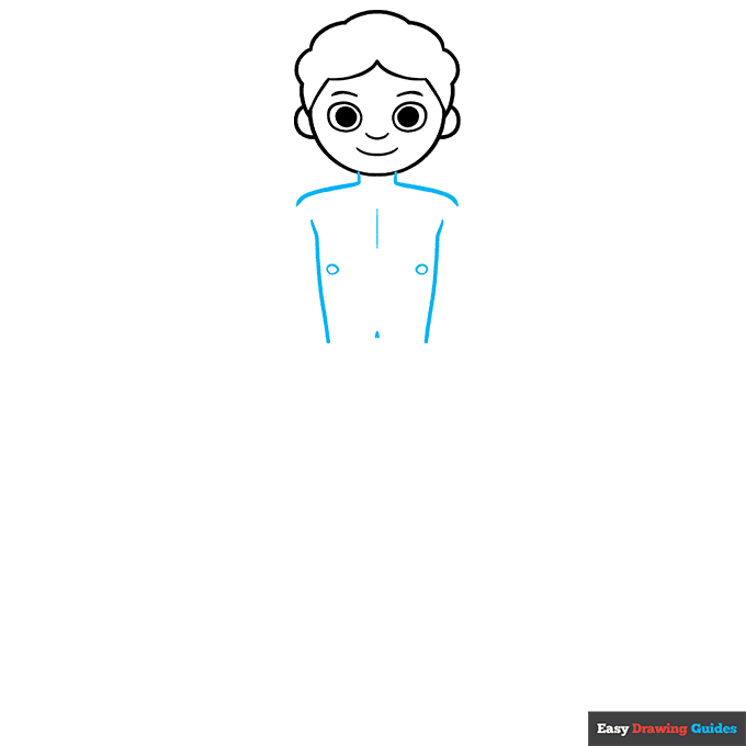Body Parts Diagram for Kids step-by-step drawing tutorial: step 2