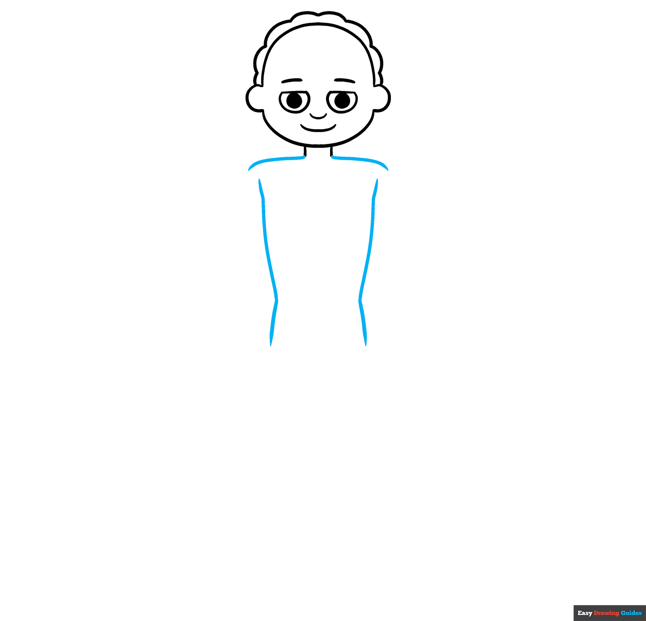 Human Anatomy for Kids step-by-step drawing tutorial: step 2