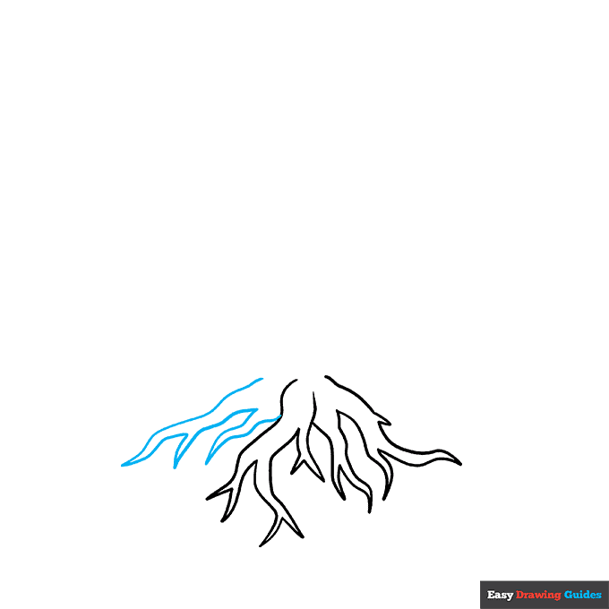 Parts of a Tree step-by-step drawing tutorial: step 2
