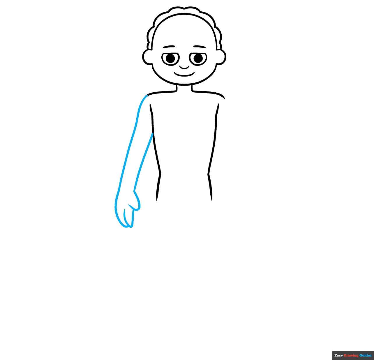 Human Anatomy for Kids step-by-step drawing tutorial: step 3