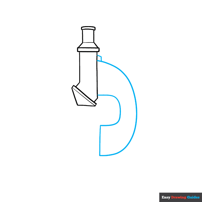 Microscope Diagram for Kids step-by-step drawing tutorial: step 3