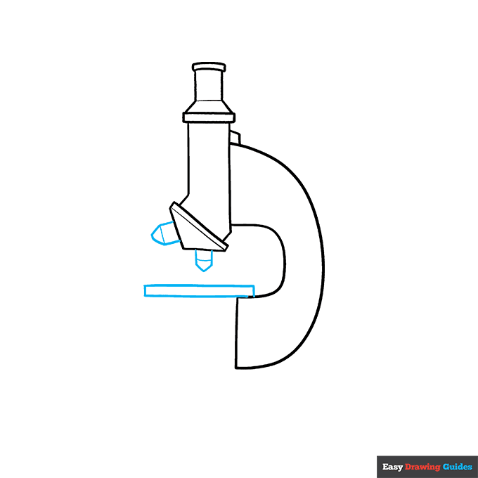 Microscope Diagram for Kids step-by-step drawing tutorial: step 4