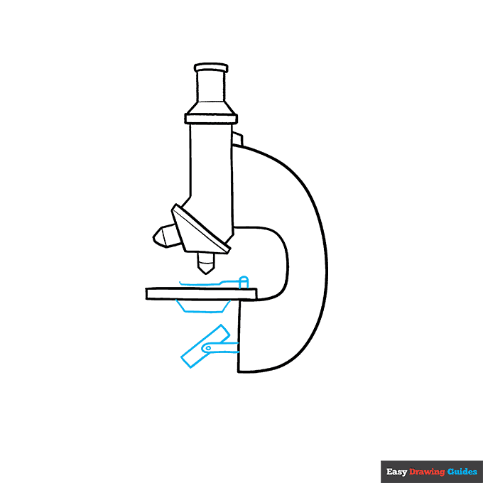 Microscope Diagram for Kids step-by-step drawing tutorial: step 5