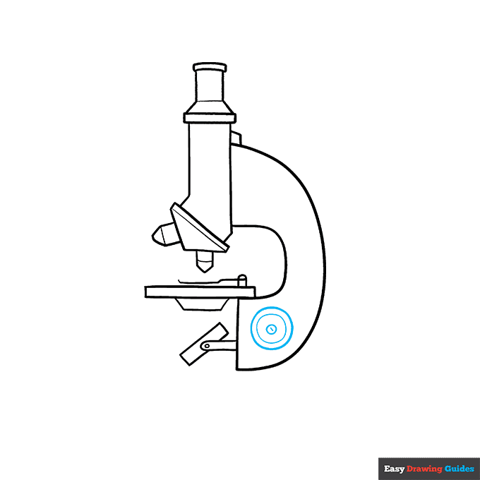 Microscope Diagram for Kids step-by-step drawing tutorial: step 6