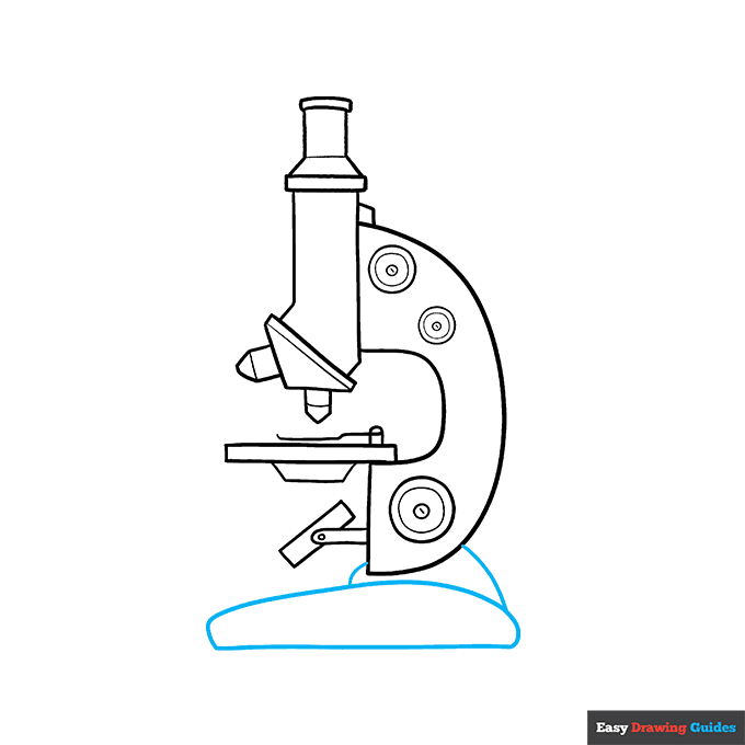 Microscope Diagram for Kids step-by-step drawing tutorial: step 8