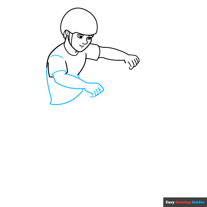 BMX Rider step-by-step drawing tutorial: step 3