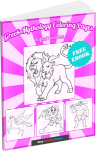 Greek Mythology Coloring Pages 3D Cover Image