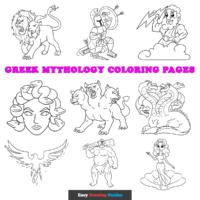Free Greek Mythology Coloring Pages for Kids - 14 Printable Sheets